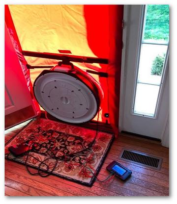 Blower door test Perry Hall, MD